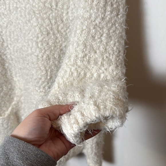 New Directions Studio Women’s Cowl Neck White Sweater With Kangaroo Pocket XL - Picture 4 of 9